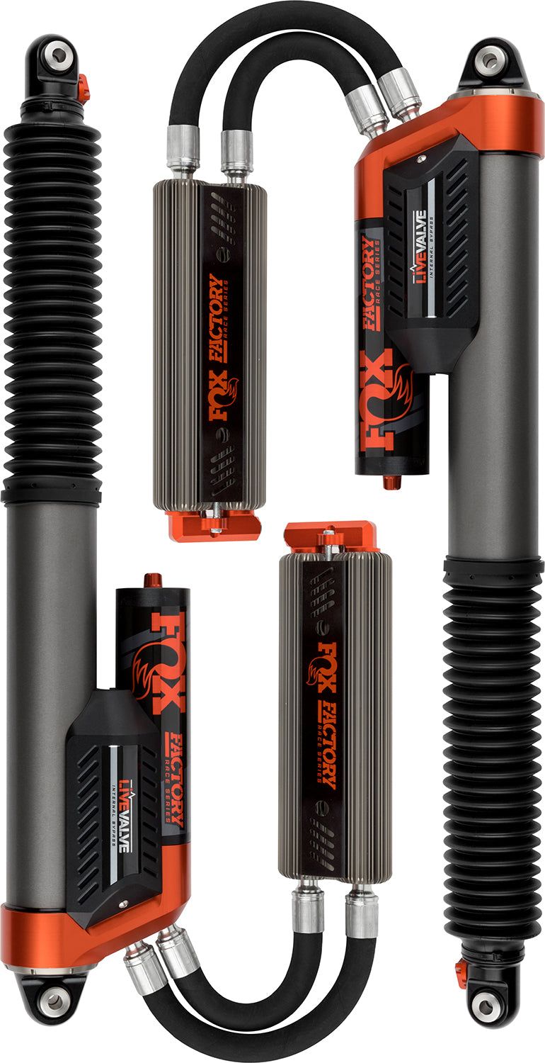 Shock Absorber 19-On Ford Raptor Rear Live Valve Internal Bypass 3.0 Series Piggy-Back External Cooler 12.3 Inch 0-1 Inch Lift Kit Fox Factory
