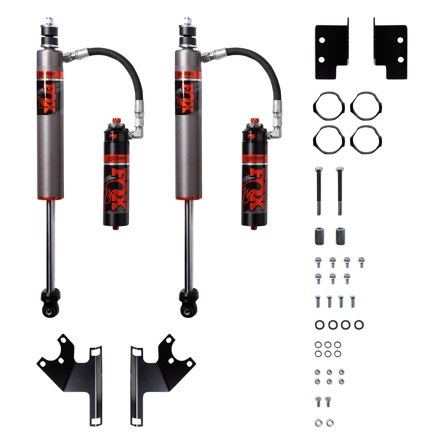 Shock Absorber 07-18 Jeep Wrangler JK Front Internal Bypass 2.5 Race Series Remote Reservoir 2.5-4 Inch Lift Dual Speed Compression Kit Fox Factory-2
