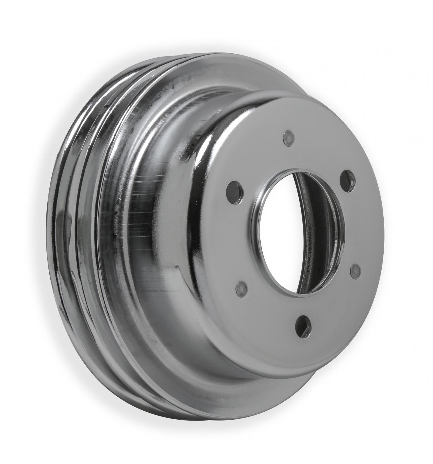 Chrome Crankshaft Pulley Double Groove Fits 1965-1968 Ford 289/302 Mr Gasket
