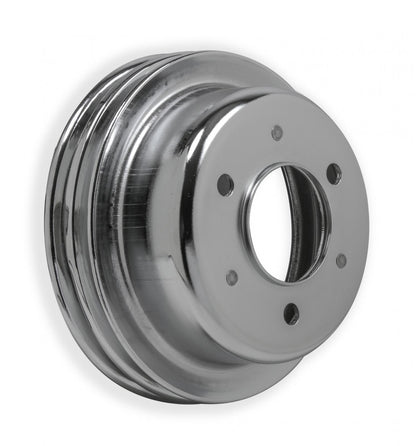 Chrome Crankshaft Pulley Double Groove Fits 1965-1968 Ford 289/302 Mr Gasket