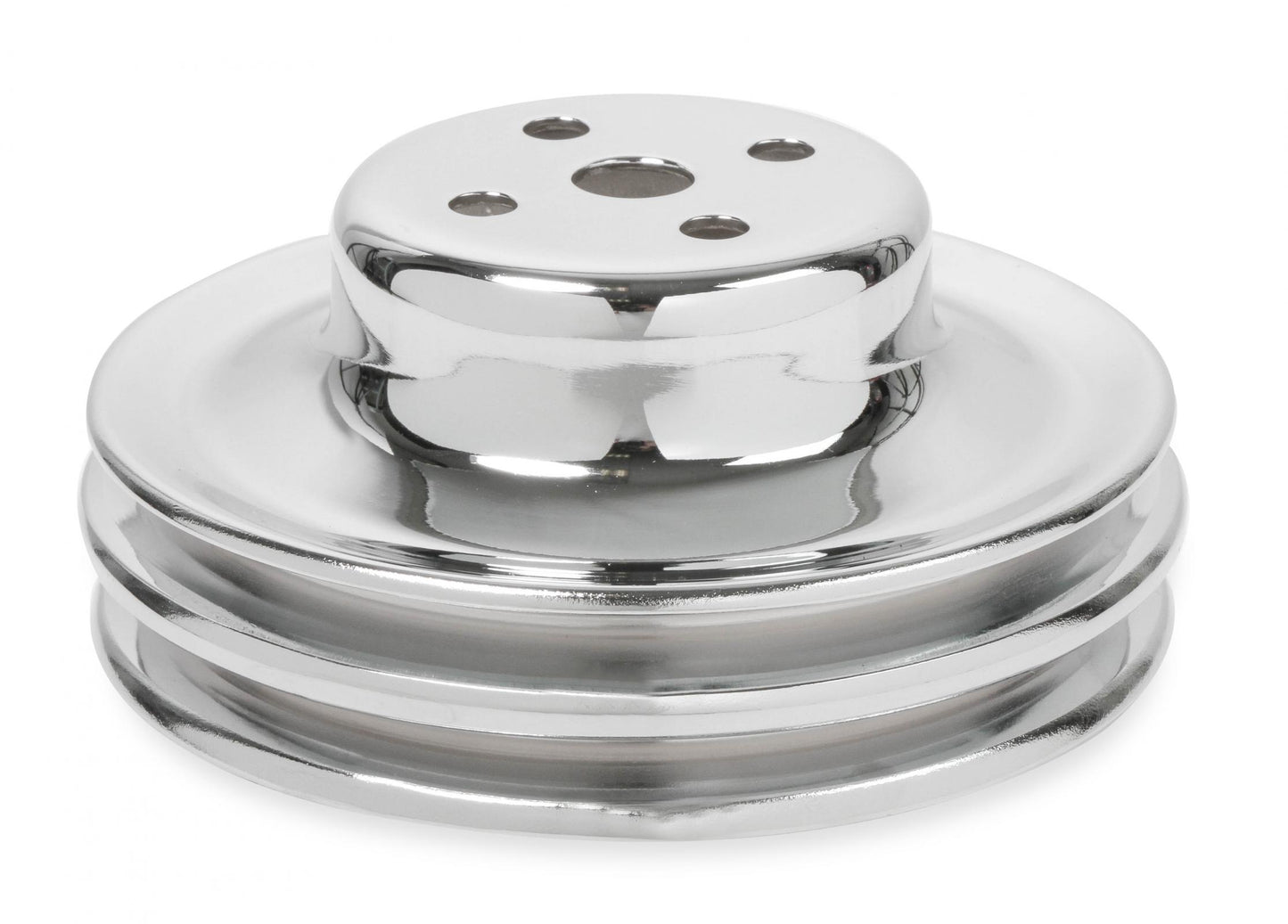 Chrome Water Pump Pulley Double Groove Fits 1965-1969 Ford 289/302/351W Mr Gasket-3