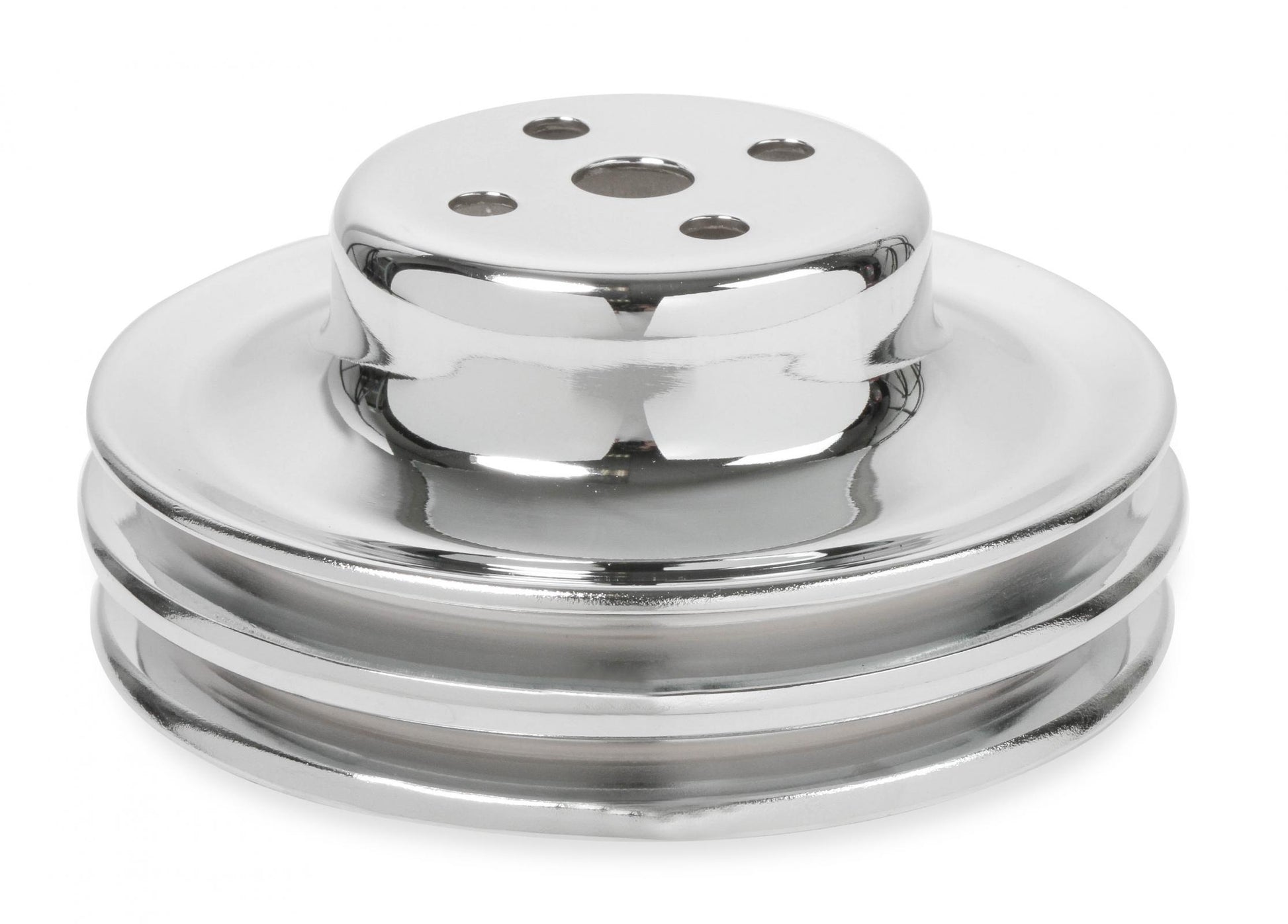 Chrome Water Pump Pulley Double Groove Fits 1965-1969 Ford 289/302/351W Mr Gasket-3