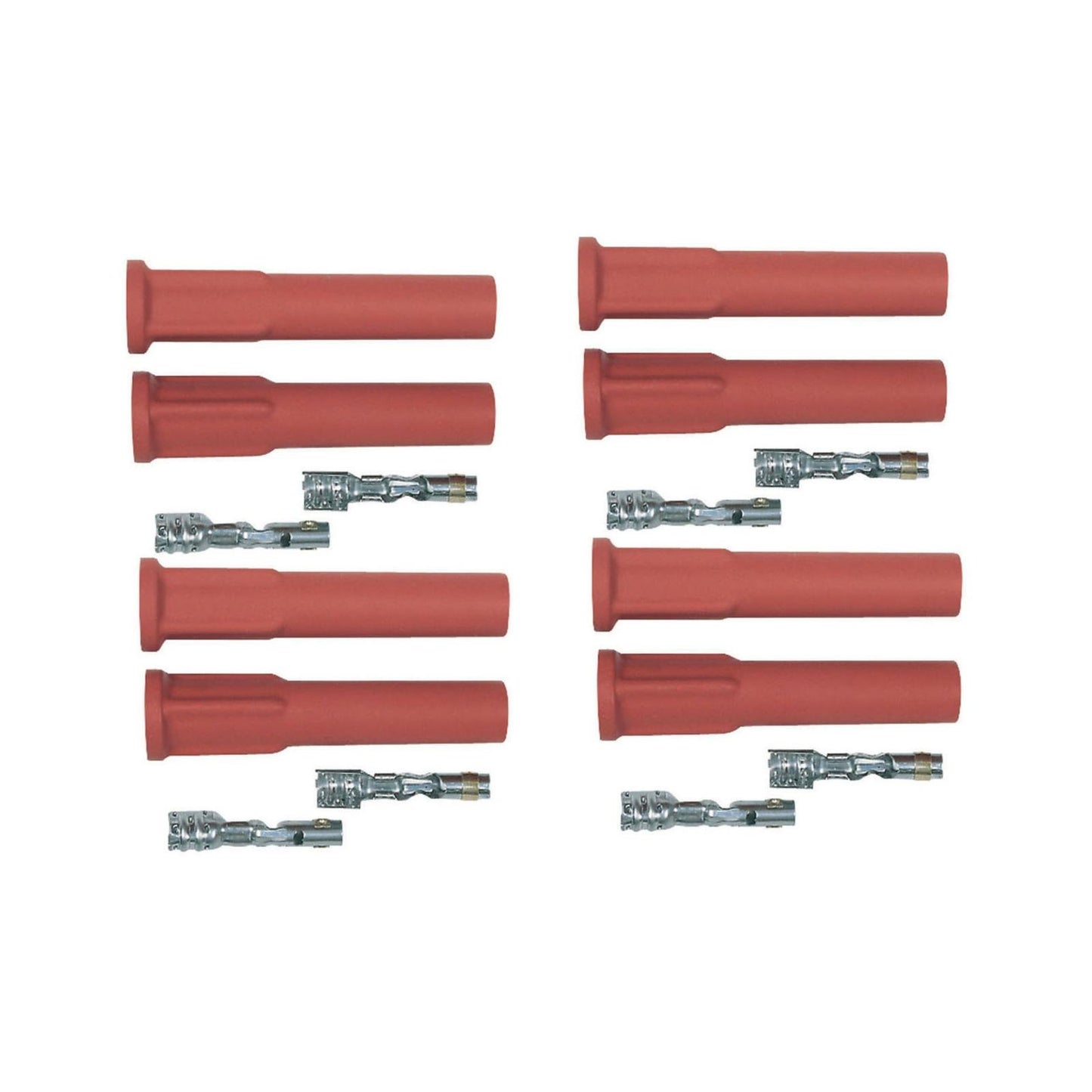 Pro Race Spark Plug Boot & Terminal Kit, Straight, Red, Set Of 8 MSD Ignition-3