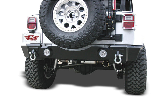 Recovery Rear Bumper with Receiver for 2007-2018 Jeep Wrangler JK and JK Unlimited Rampage
