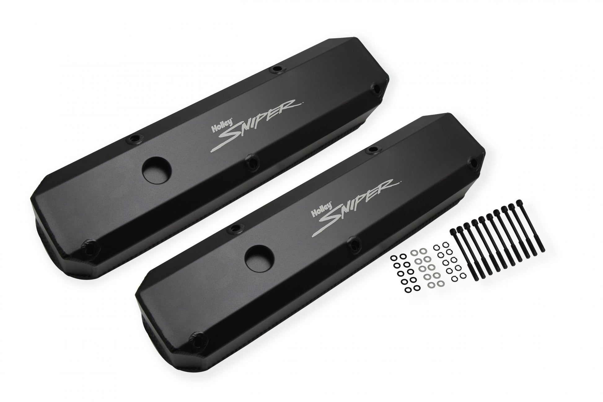 Valve Cover Fabricated Aluminum Chrysler Small Block Black Finish 1964-91 Chrysler Small Block 273-360 Cubic Inch Exc. Magnum Holley Sniper EFI-3