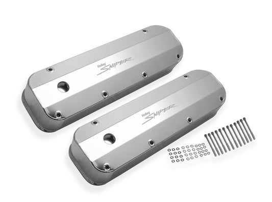 Valve Cover Fabricated Aluminum Ford Big Block Natural Anodized 1968-97 Ford Big Block 429-460 Cubic Inch Holley Sniper EFI