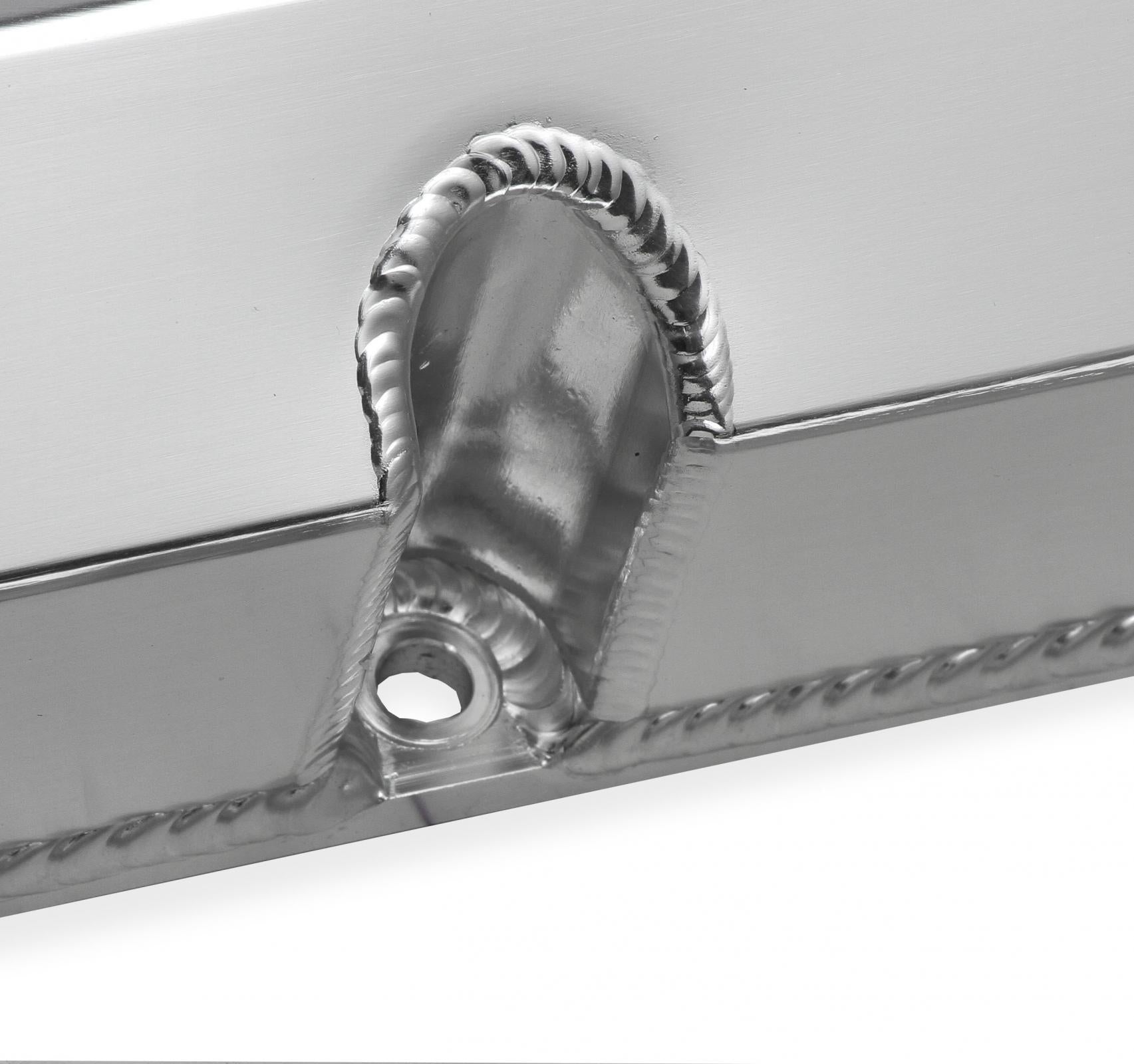 Valve Cover Fabricated Aluminum Sbc Perim Bolt Flat Anodized 1958-1986 Chevrolet Small Block 283-400 Cubic Inch Holley Sniper EFI-4