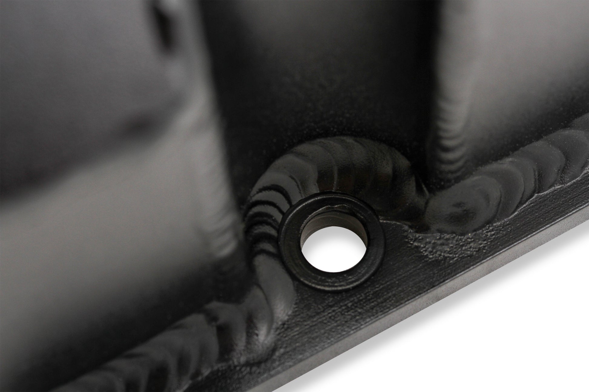 Valve Cover Fabricated Aluminum Ford Small Block Tall Black 1962-85 Ford Windsor Small Block 260-351 Cubic Inch Short Bolt With Hole Holley Sniper EFI-3