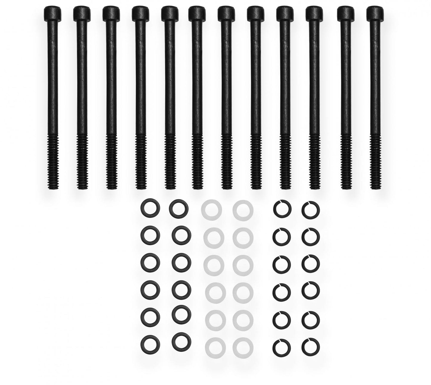 Valve Cover Fabricated Aluminum Ford Small Block Long Bolt Black 1962-85 Ford Windsor Small Block 260-351 Cubic Inch 1/4 Inch Thick Billet Rail Holley Sniper EFI-5