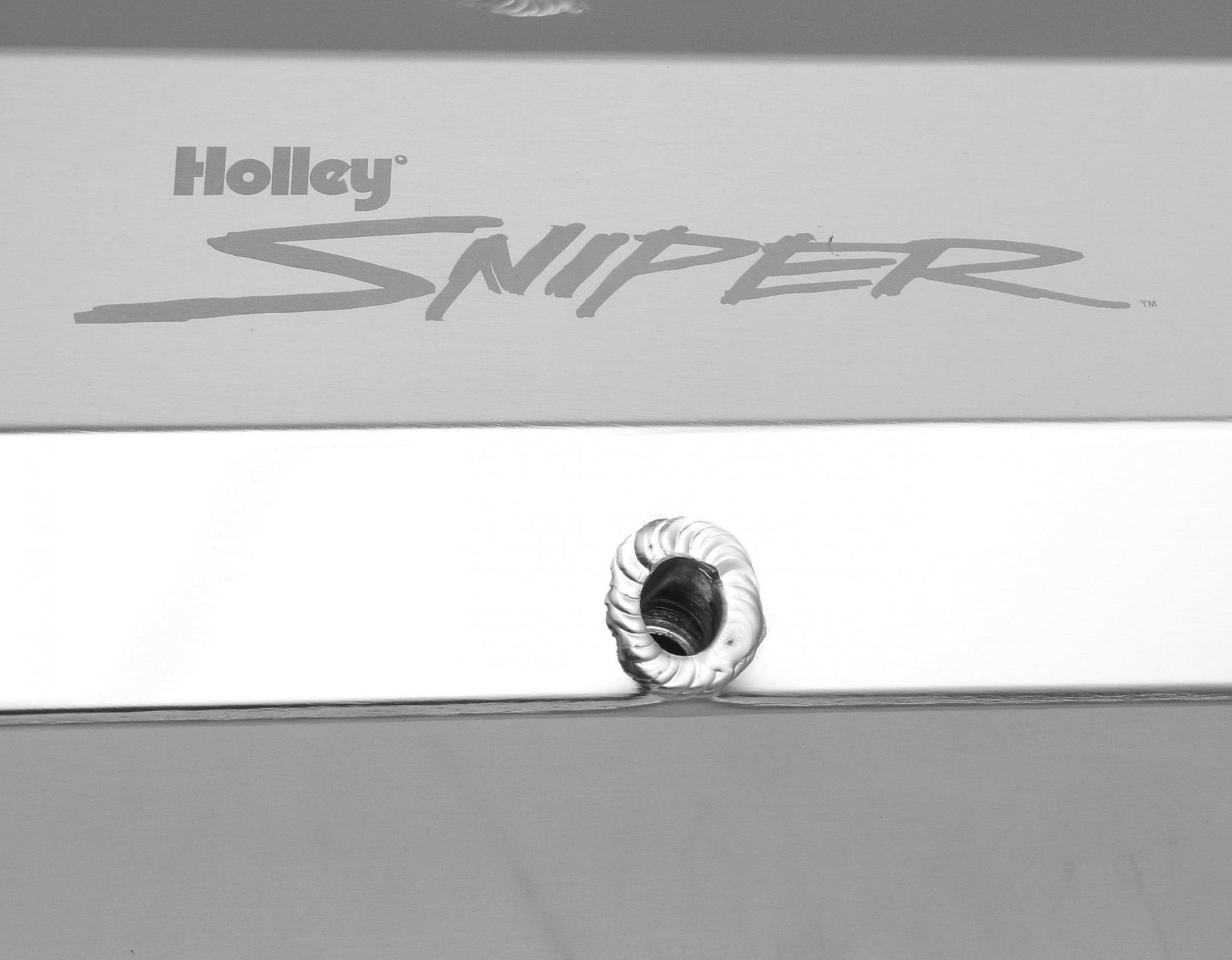 Valve Cover Fabricated Aluminum Ford Small Block Natural Anodized 1962-85 Ford Windsor Small Block 260-351 Cubic Inch 1/4 Inch Thick Billet Rail Holley Sniper EFI-4