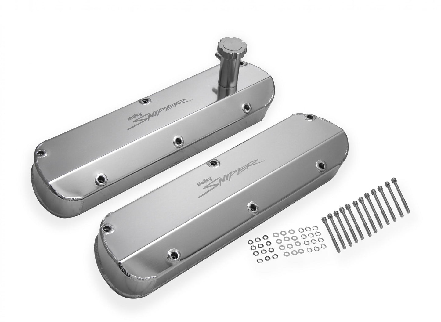 Valve Cover Fabricated Aluminum Ford Small Block Tall Anodized 1962-85 Ford Windsor Small Block 260-351 Cubic Inch Long Bolt Holley Sniper EFI