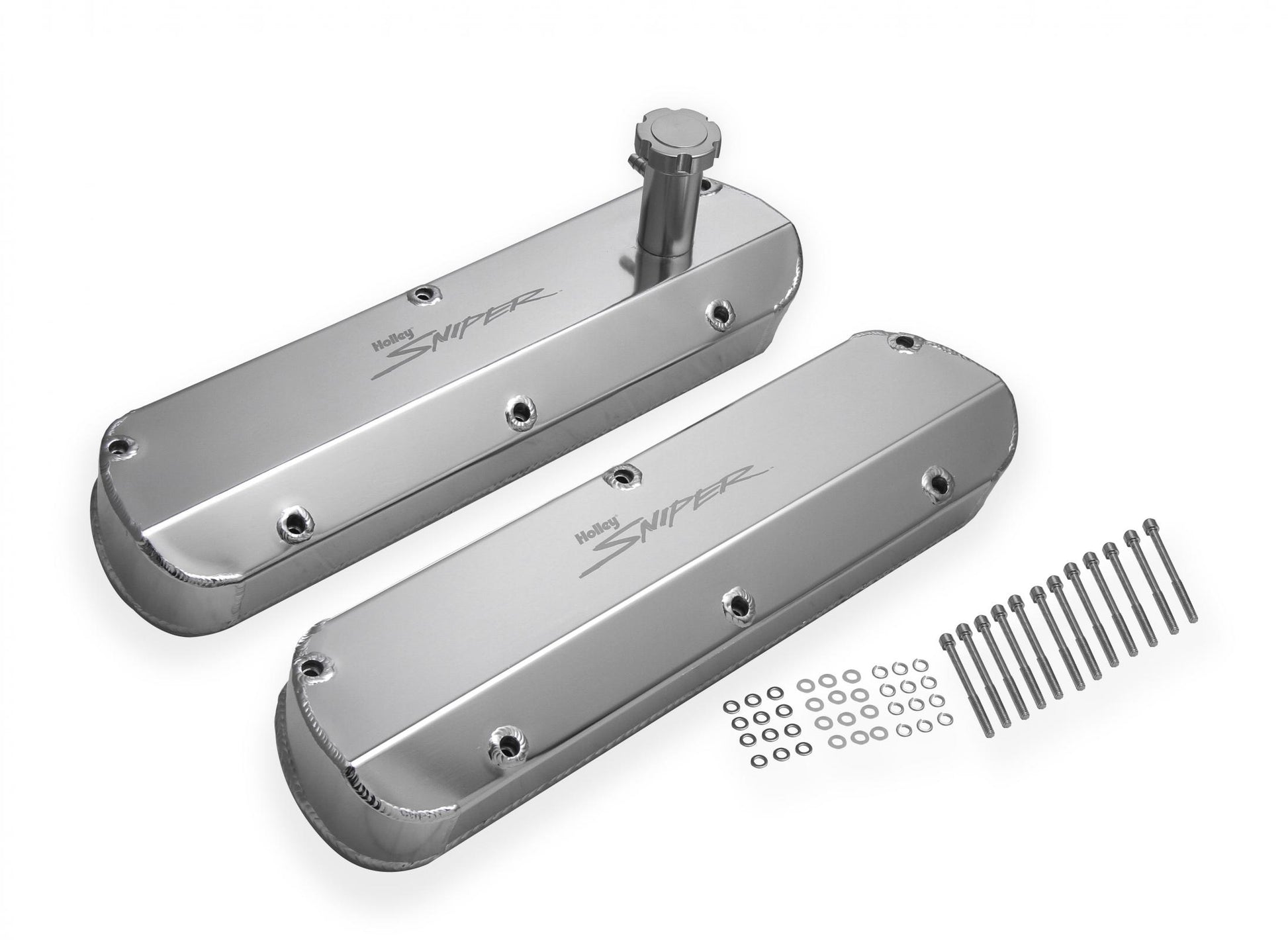 Valve Cover Fabricated Aluminum Ford Small Block Tall Anodized 1962-85 Ford Windsor Small Block 260-351 Cubic Inch Long Bolt Holley Sniper EFI