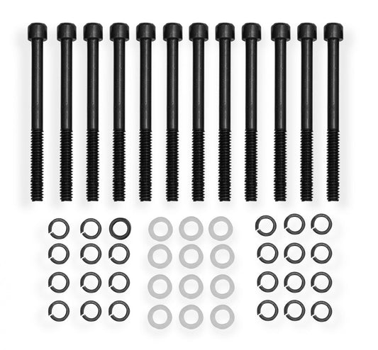 Valve Cover Fabricated Aluminum Ford Small Block Tall Black 1962-85 Ford Windsor Small Block 260-351 Cubic Inch Long Bolt Holley Sniper EFI-1