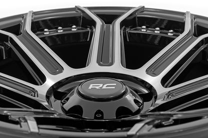 89 Series Wheel One-Piece Black Machined Gun Metal 17x9 Rough Country-15