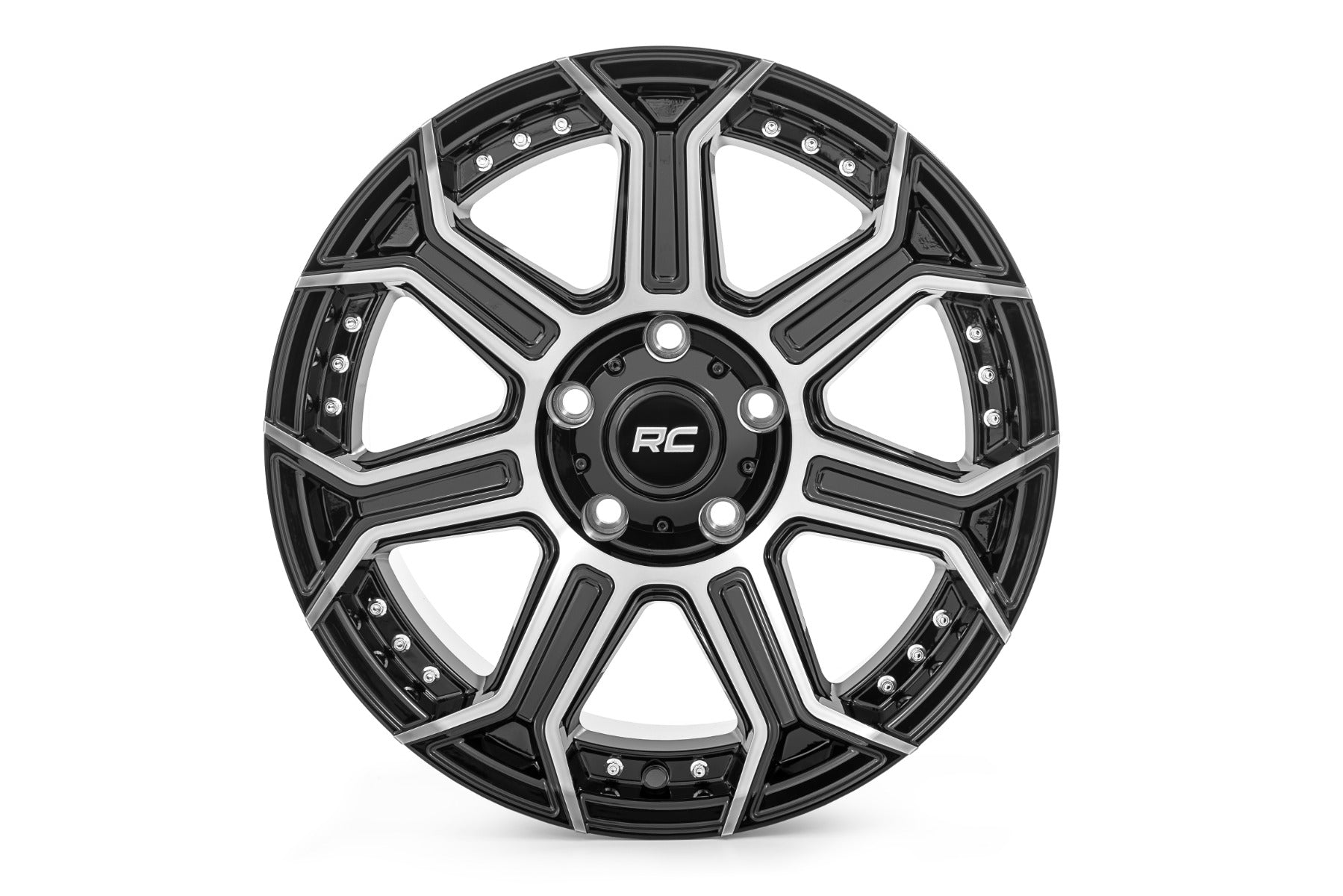 89 Series Wheel One-Piece Black Machined Gun Metal 17x9 Rough Country-11