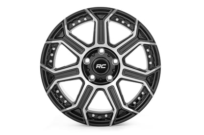 89 Series Wheel One-Piece Black Machined Gun Metal 17x9 Rough Country-11