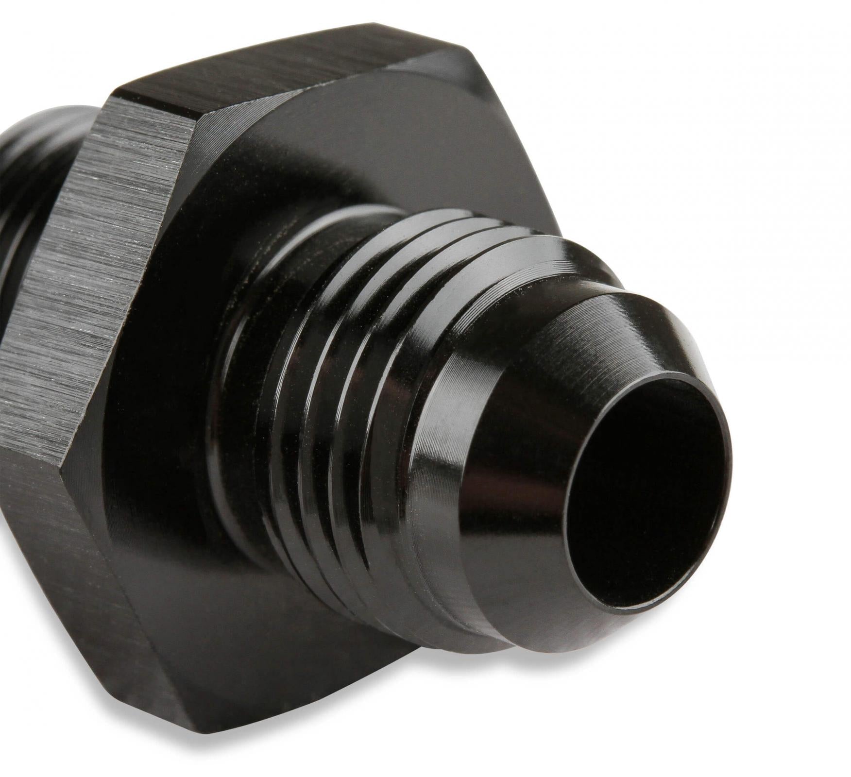 Aluminum Tube Adapter -6 AN Male AN To 3/8 Inch Tubing Black 6061 Aluminum Tube Adapter Mr Gasket-2