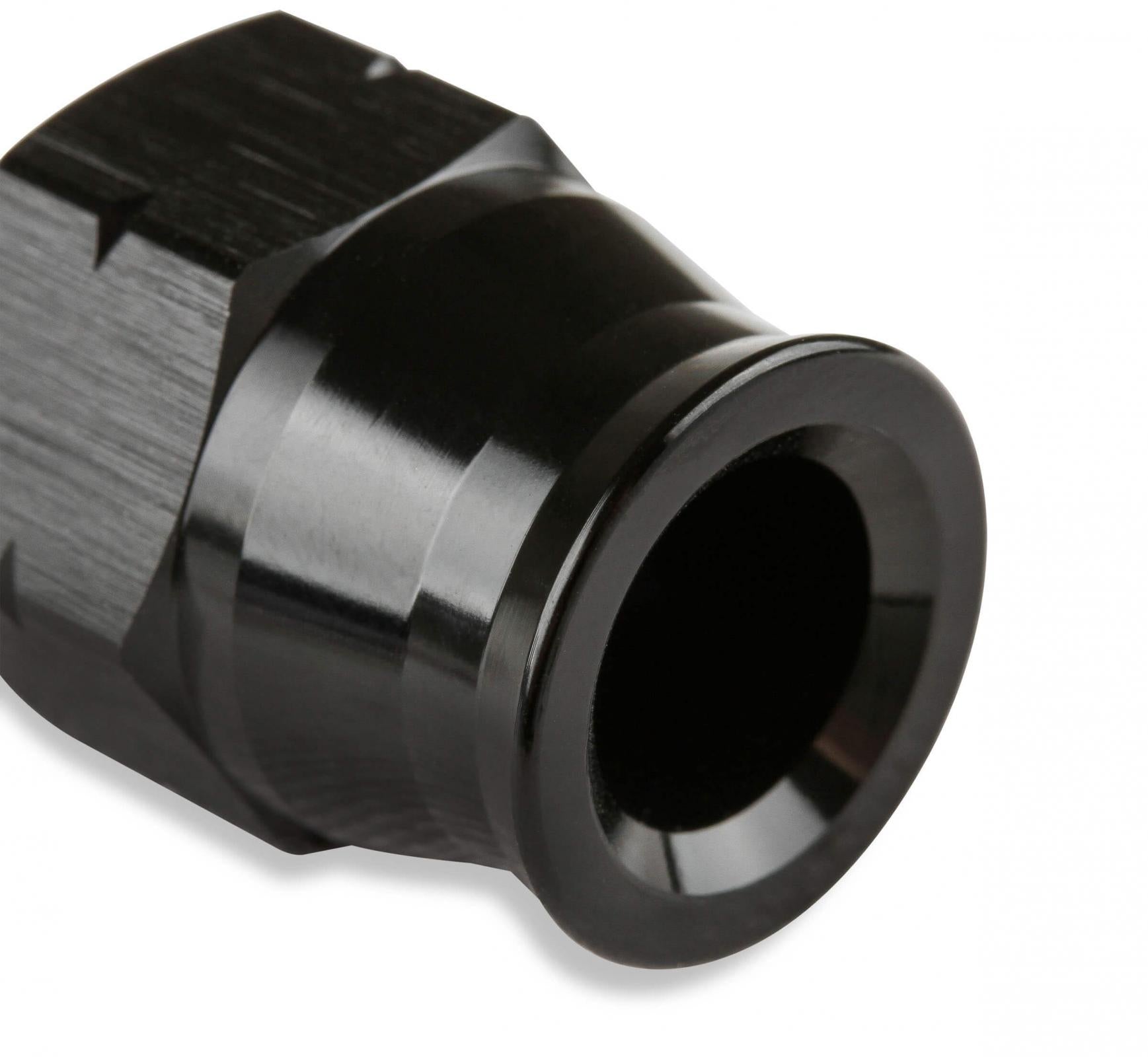 Aluminum Tube Adapter -6 AN Male AN To 3/8 Inch Tubing Black 6061 Aluminum Tube Adapter Mr Gasket-3