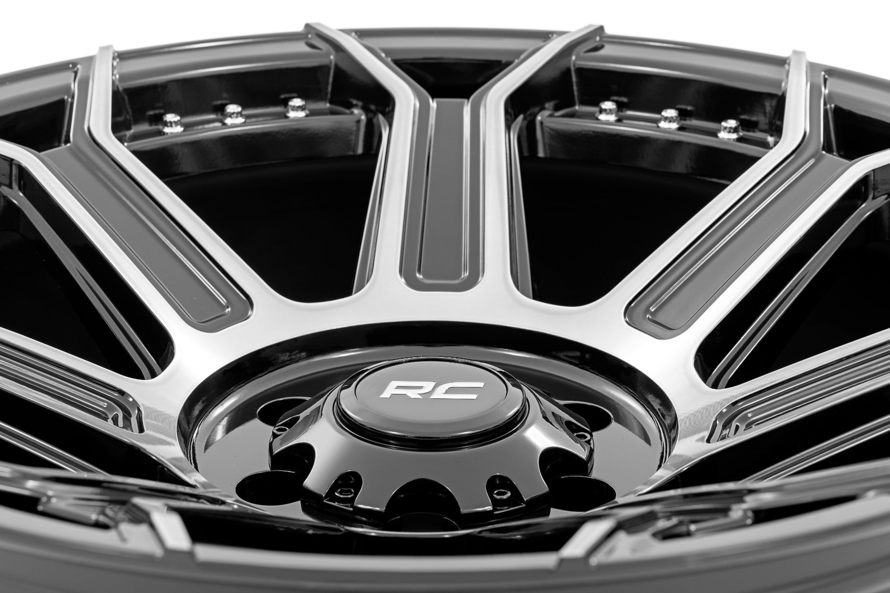89 Series Wheel One-Piece Black Machined Gunmetal 20x9 6x5.5 +18mm Rough Country-4