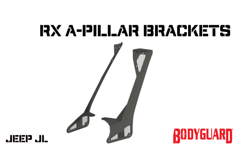 2018-2025 Jeep JL A-Pillar Light Bar Bracket Bodyguard Bumpers-3