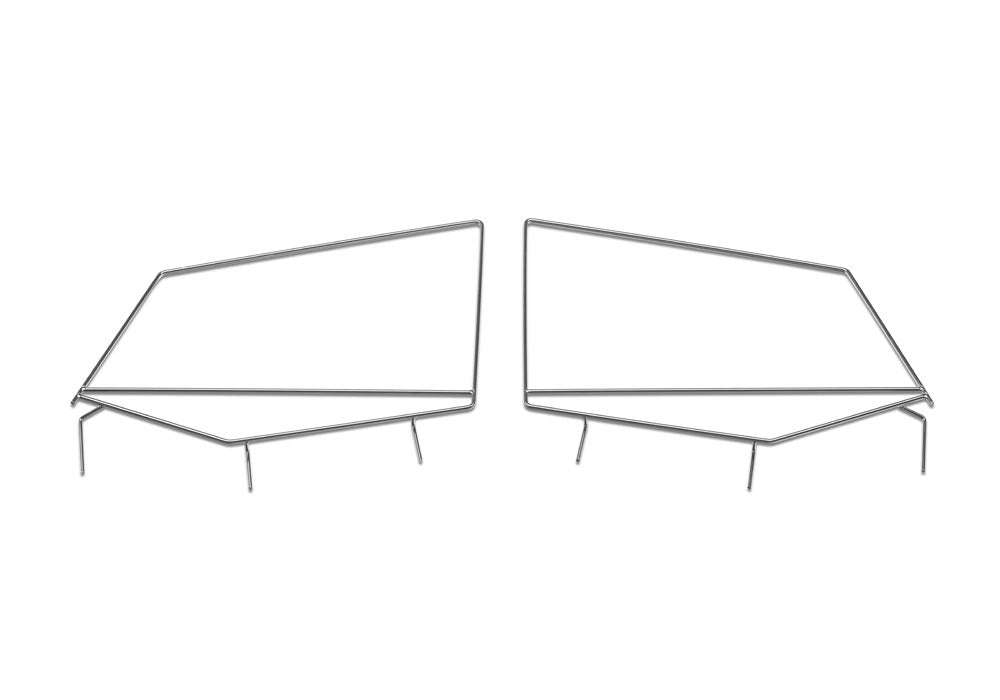 Factory Replacement Door Window Frame for 1987-1995 Jeep Wrangler YJ, Black Rampage