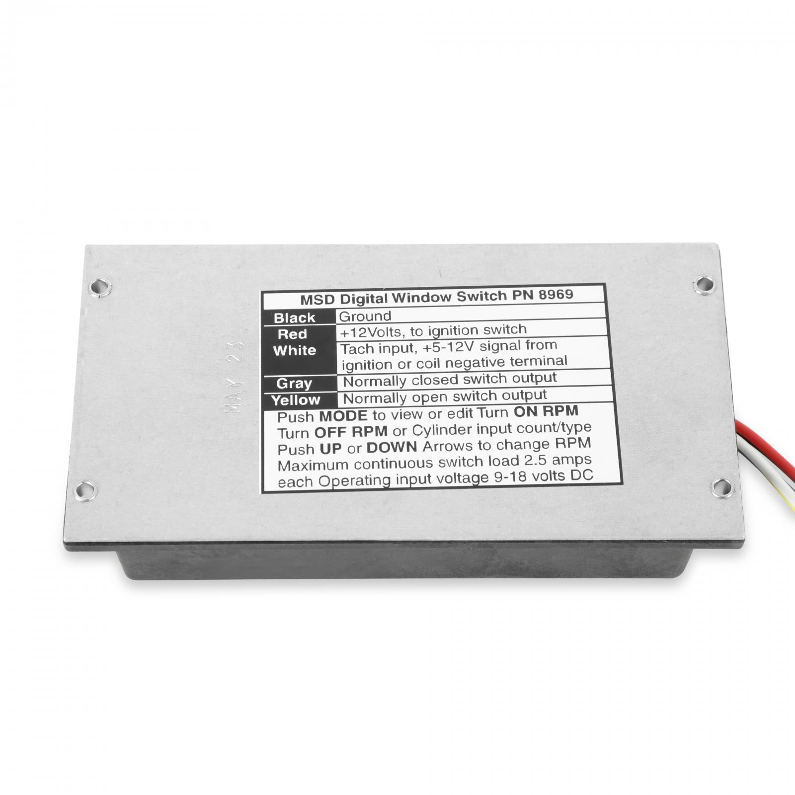 Digital Rpm Window Switch This Switch Can Be Used With An Input Voltage Of 9-18 Volts MSD Ignition-3