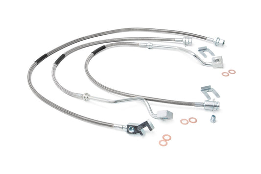 Brake Lines Stainless FR & RR 4-6 Inch Lift Ford F-250/F-350 Super Duty (99-04) Rough Country