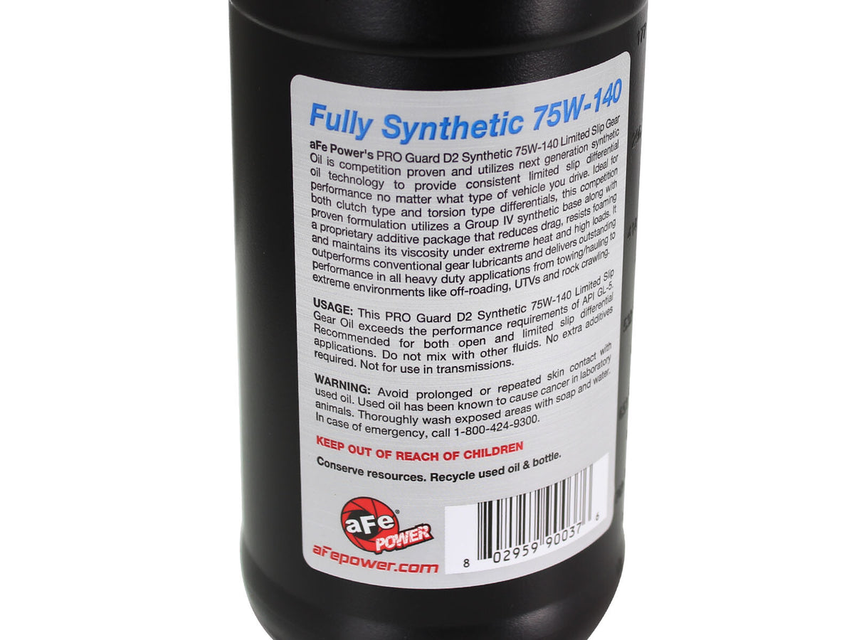 Chemicals Pro Guard D2 Synthetic Gear Oil 75W-140, 1 Qt. aFe Power-2