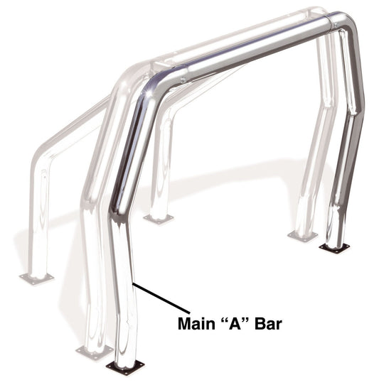 Bed Bar Component A Additional Bar Chrome 1975-1978 GMC C15/K15 1975-1983 Ford F-100 1975-1986 Chevrolet C10/K10 Go Rhino