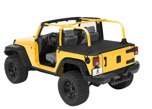 Cargo Deck Covers For Jeep 2007-2018 Wrangler JK 2 Door Factory Soft top Removed No Belt Rail Channels Black Diamond Bestop