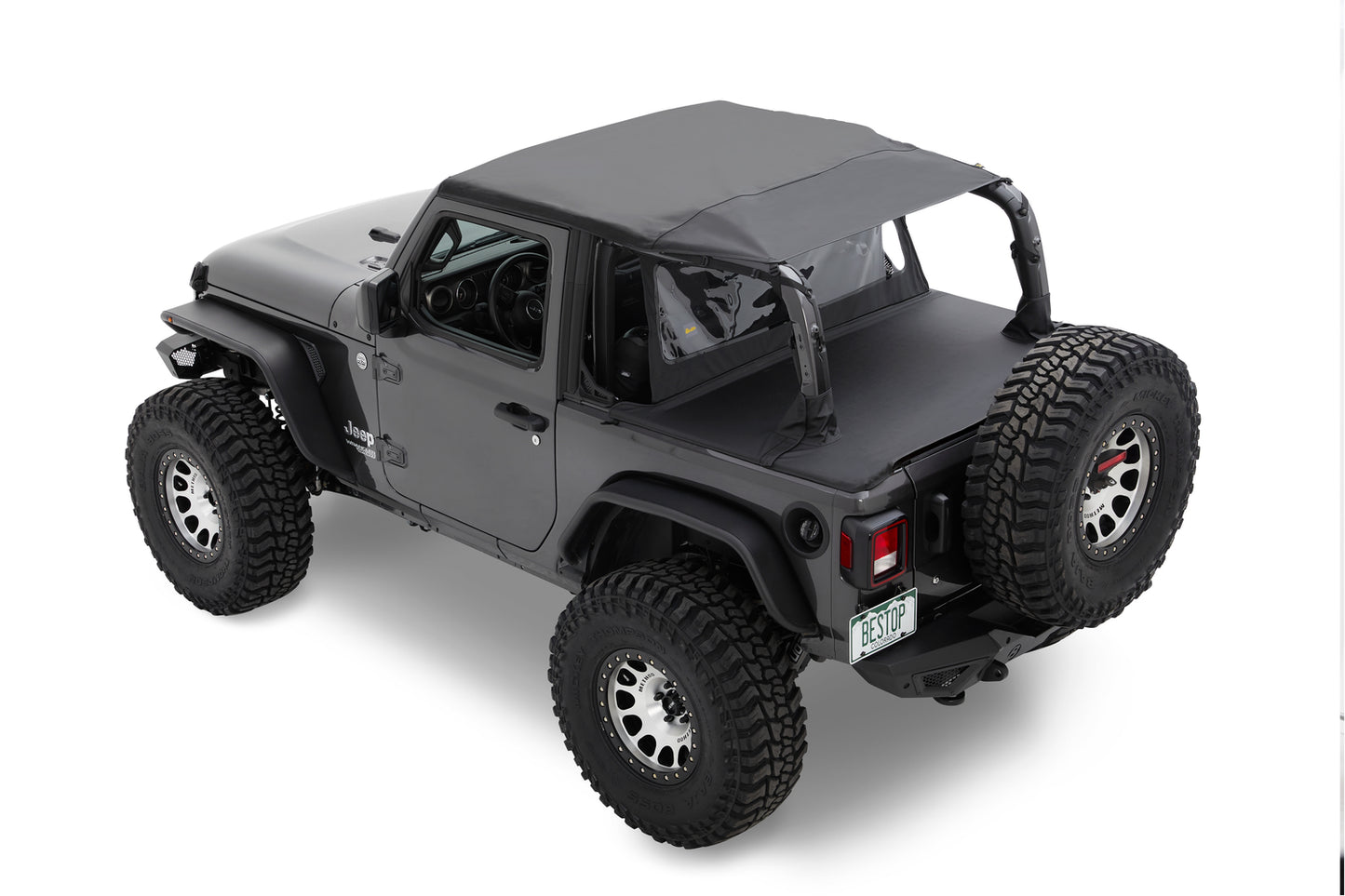 Bestop Duster Deck Cover Jeep '18-26 Wrangler JL 2-Door Black Diamond Bestop