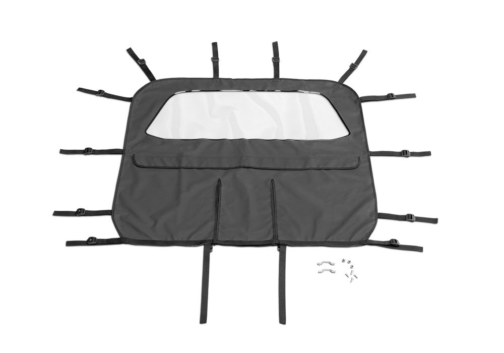 R Windbreaker for 1980-1983 Jeep CJ5, 1980-1986 Jeep CJ7, 1997-2006 Jeep Wrangler TJ, 1987-1995 Jeep Wrangler YJ, Black Diamond Rampage