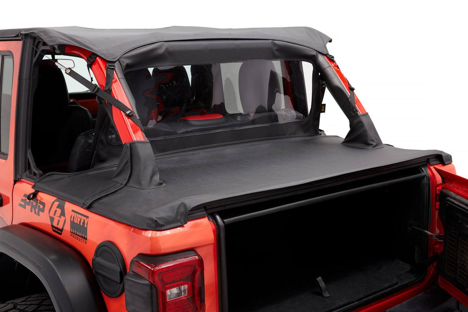 Bestop Cargo Deck Covers For Jeep 2018-2023 Wrangler JL 4 Door Factory Soft top Removed No Belt Rail Channels Black Diamond Bestop