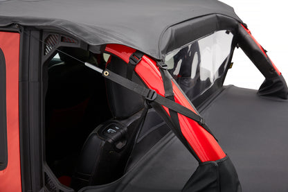 Cargo Deck Covers For Jeep 2018-2023 Wrangler JL 4 Door Factory Soft top Removed No Belt Rail Channels Black Diamond Bestop-3