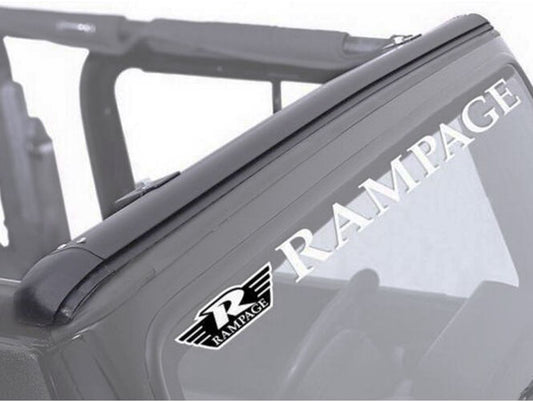 Windshield Channel for 1976-1983 Jeep CJ5, 1976-1986 Jeep CJ7, 1987-1995 Jeep Wrangler YJ, Black Rampage