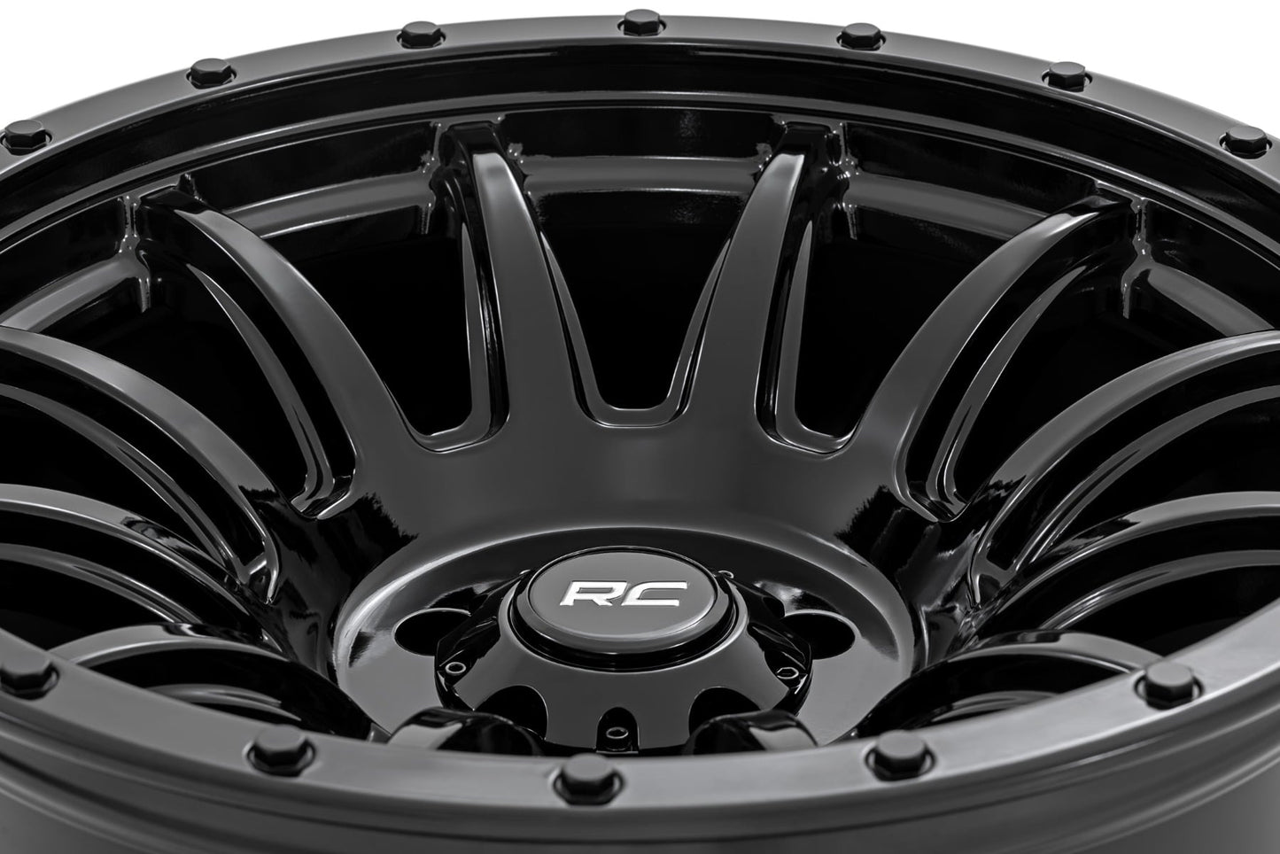 90 Series Wheel One-Piece Gloss Black 18x9 Rough Country-9