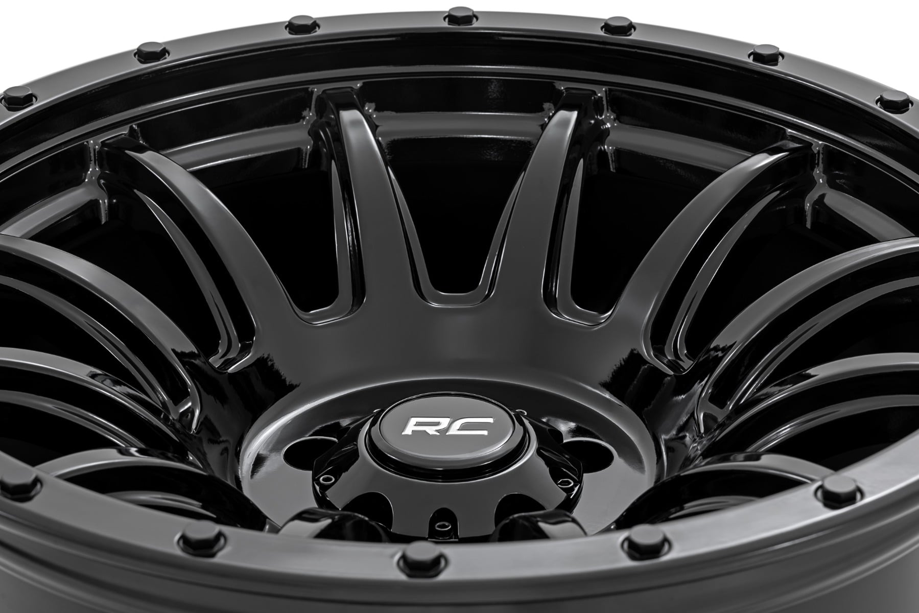 90 Series Wheel One-Piece Gloss Black 18x9 Rough Country-9
