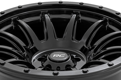 90 Series Wheel One-Piece Gloss Black 18x9 Rough Country-9
