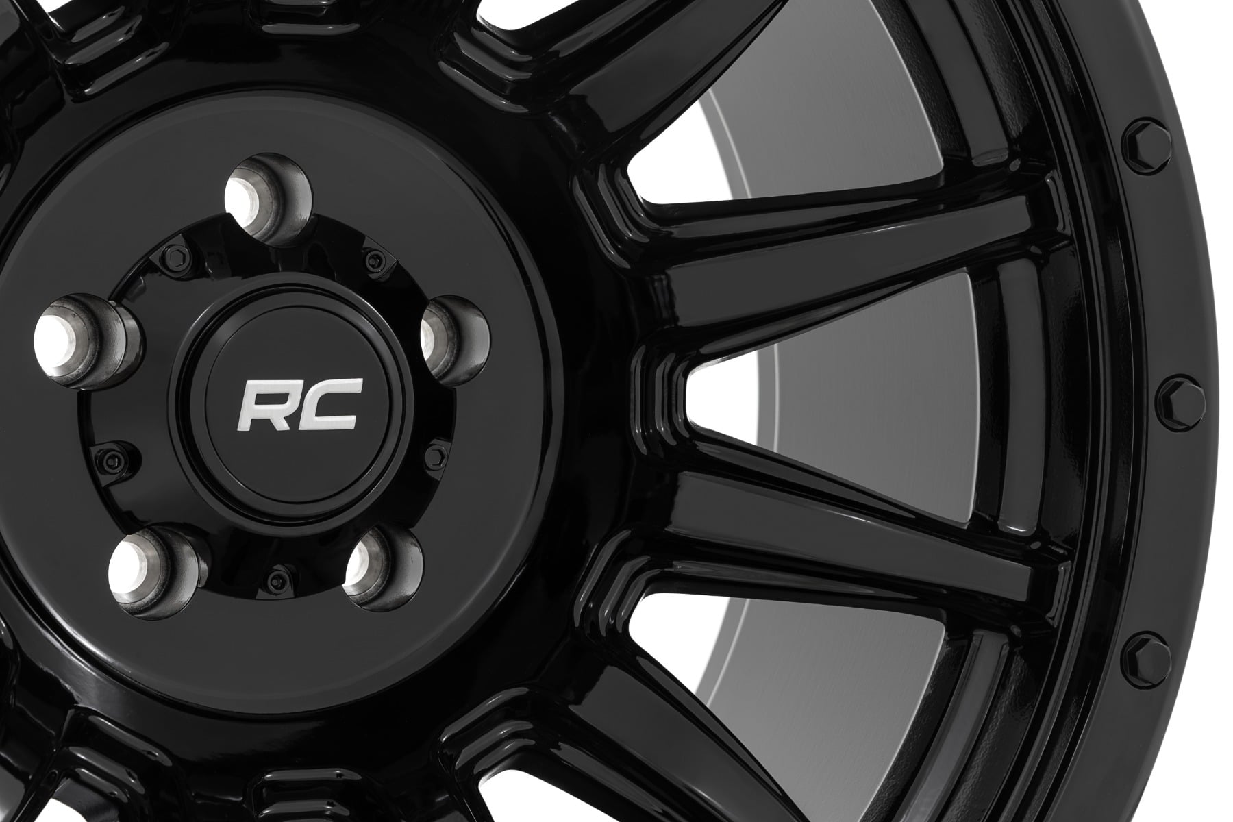 90 Series Wheel One-Piece Gloss Black 18x9 Rough Country-10