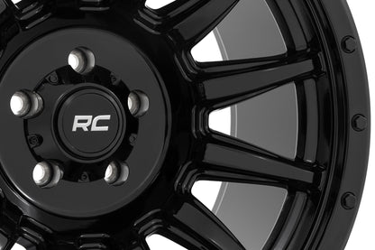 90 Series Wheel One-Piece Gloss Black 18x9 Rough Country-10