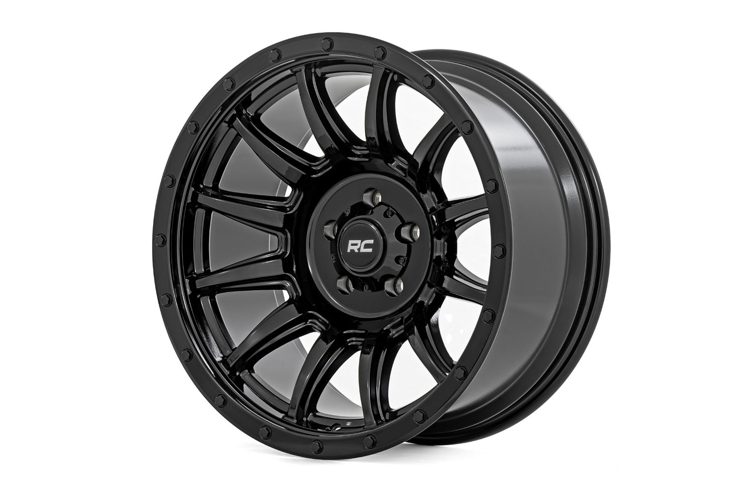 90 Series Wheel One-Piece Gloss Black 20x9 Rough Country-6
