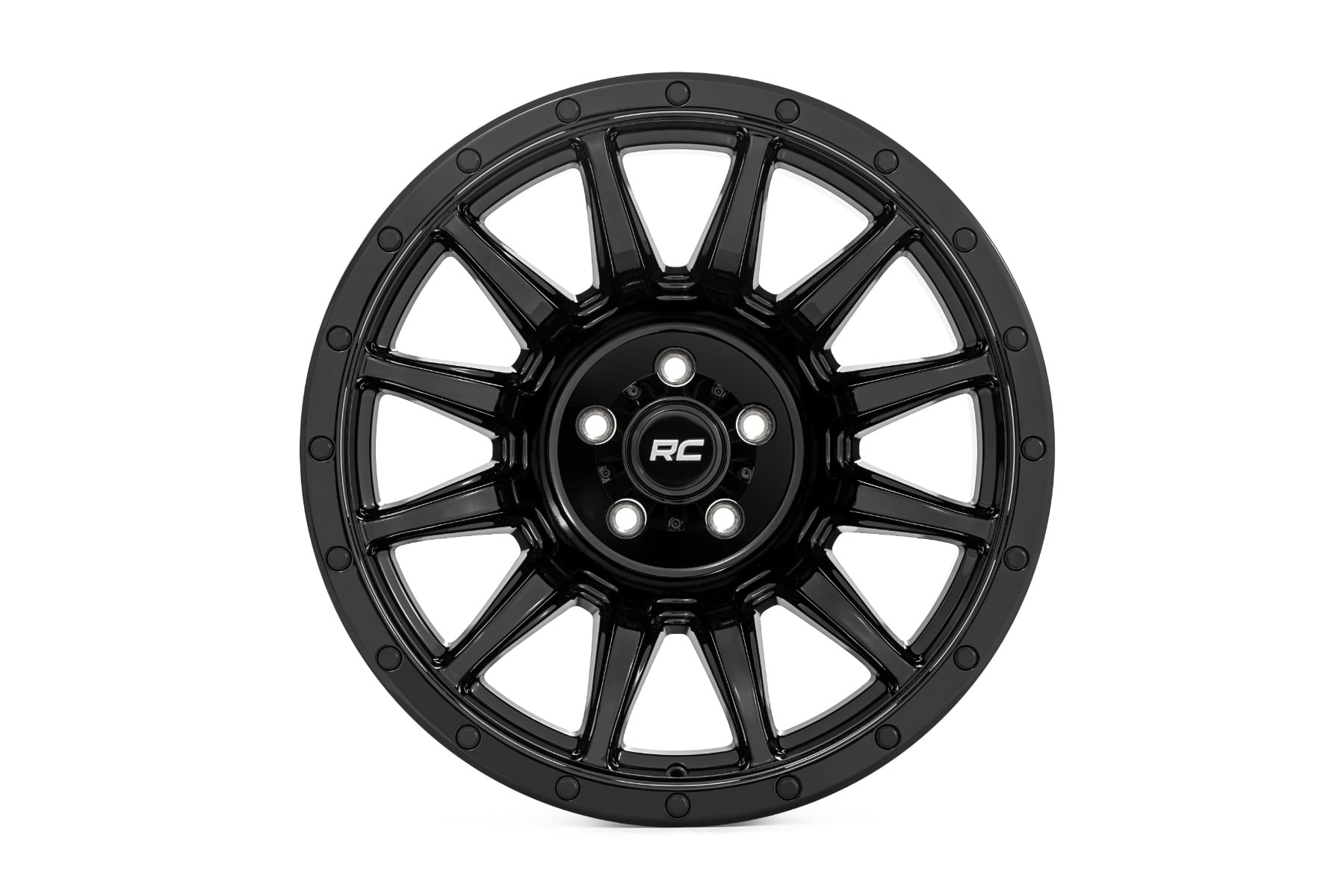 90 Series Wheel One-Piece Gloss Black 20x9 Rough Country-7