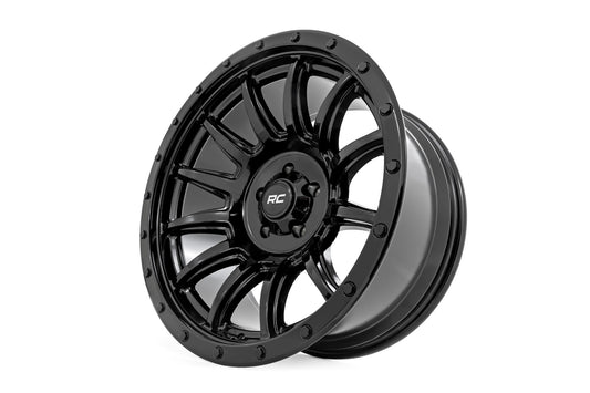 90 Series Wheel One-Piece Gloss Black 20x9 Rough Country-1