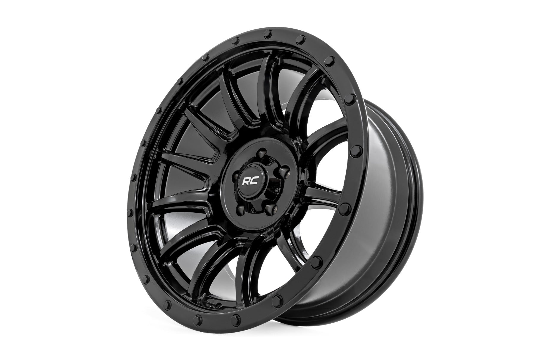 90 Series Wheel One-Piece Gloss Black 20x10 Rough Country-3