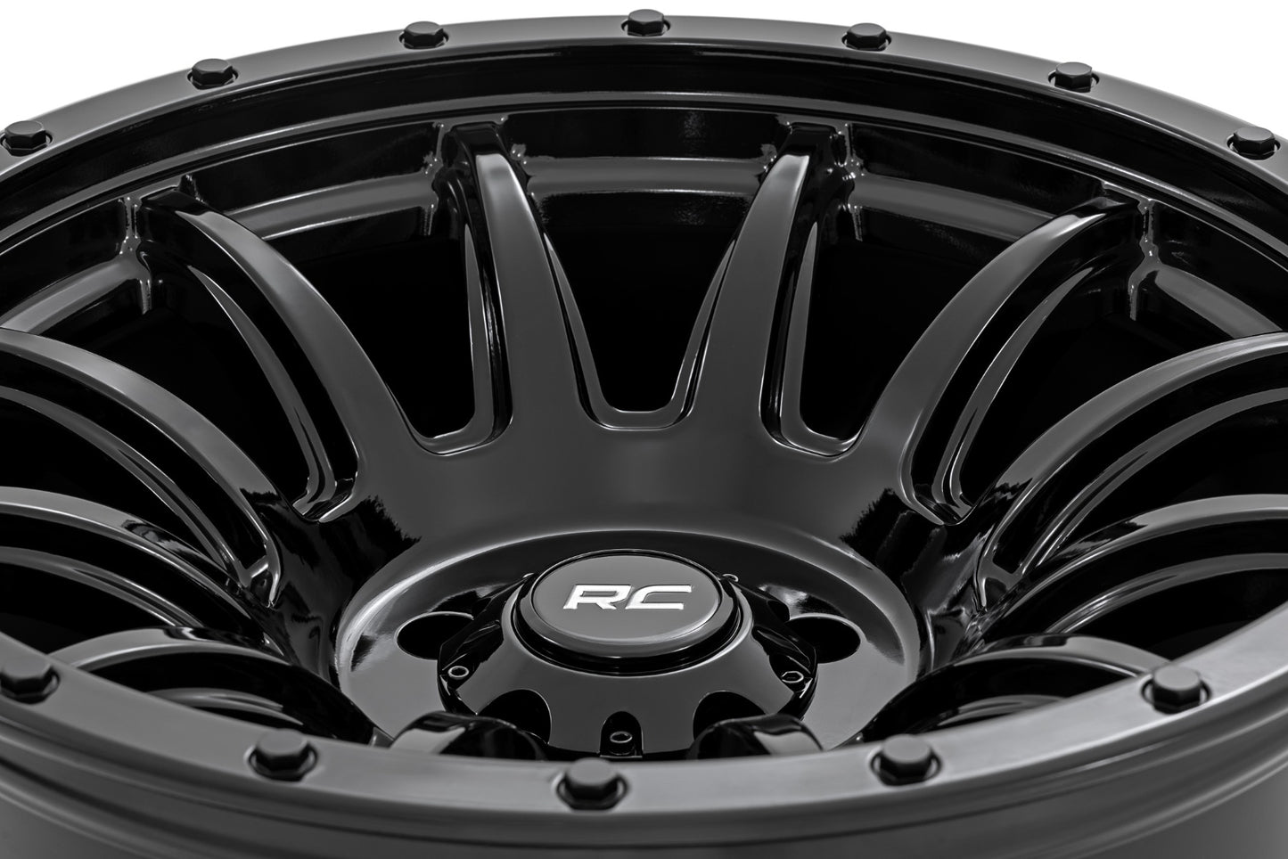 90 Series Wheel One-Piece Gloss Black 20x10 Rough Country-4