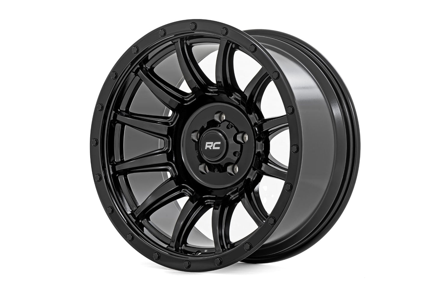90 Series Wheel One-Piece Gloss Black 20x10 Rough Country-6