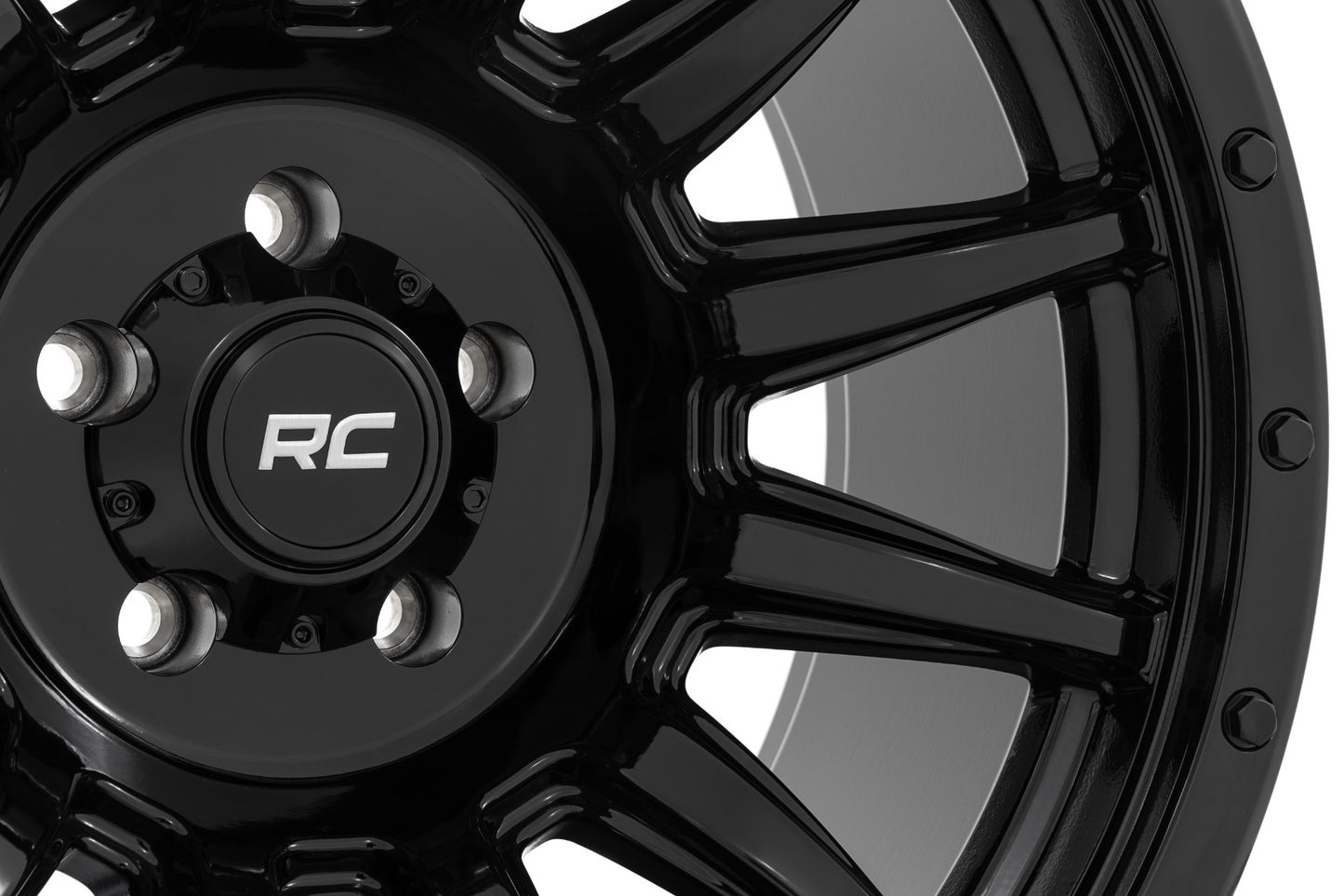 90 Series Wheel One-Piece Gloss Black 20x10 Rough Country-9