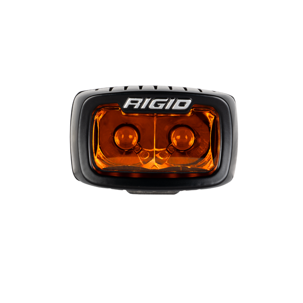 LED Light Pods SR-M AmberPRO Single Surface Mount Brackets Hardware Wire Harness & Switch Black Cover Rigid Industries-1