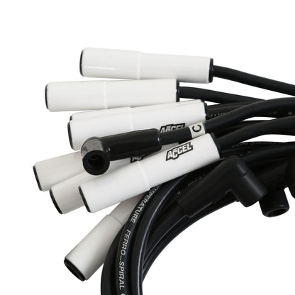 Spark Plug Wire Set Extreme 9000 Ceramic- Chevy/Gm Big Block 90-95 (Except Ss) This Custom Fit Extreme Heat Ceramic Boot Spark Plug Wire Set Fits Chevy / GM Big Block 1990-1995 (Except Ss) ACCEL-1