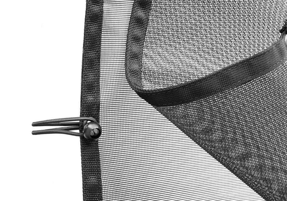 Extended Mesh Shade Top for 2007-2018 Jeep Wrangler JK Unlimited 4-Door, Black Mesh. No Window Channel Required Rampage